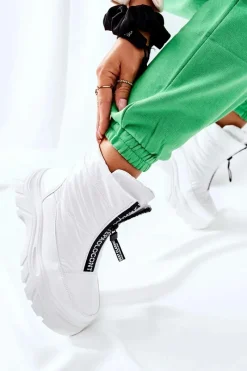 Hot Buty damskie Vinceza Damskie Trapery Botki Białe Echowen