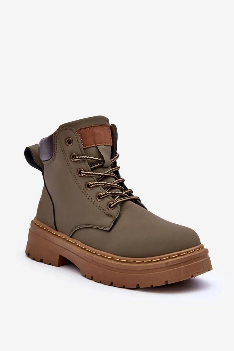 Discount Damskie Trapery Botki Ocieplane Zielone Corbin Damskie Botki Ocieplane|Damskie Trapery