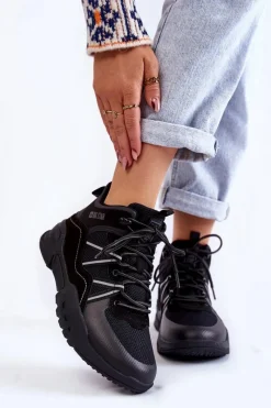 Online Damskie Trapery Memory Foam Big Star KK274218 Czarne Damskie Trekkingowe Damskie|Damskie Trapery