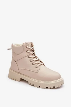 Botki Ocieplane|Damskie Trapery>Evento Damskie Trapery Na Suwak Ocieplane Beżowe Gremiva