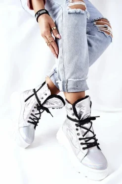 Damskie Trapery|Botki Sznurowane><noscript><img width=