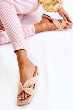 Online Damskie Welurowe Klapki Jasnoróżowe Vanilla Sky Damskie Klapki Damskie Klasyczne