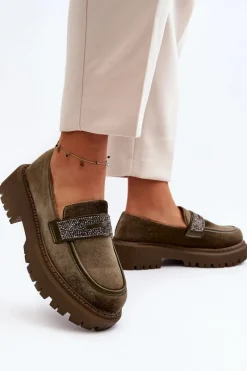 Mokasyny Na Platformie|Mokasyny Damskie Zamszowe><noscript><img width=