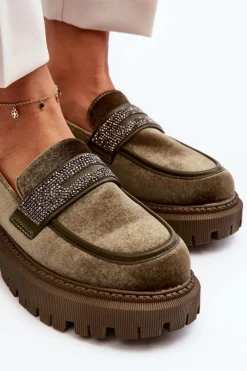 Mokasyny Na Platformie|Mokasyny Damskie Zamszowe><noscript><img width=