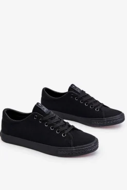 Online Damskie Wiązane Klasyczne Trampki Czarne Eleya Damskie Trampki Damskie Niskie