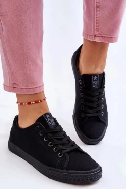 Online Damskie Wiązane Klasyczne Trampki Czarne Eleya Damskie Trampki Damskie Niskie