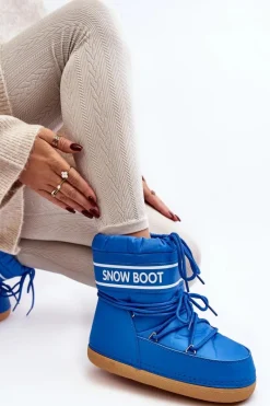 Śniegowce Damskie></noscript>Boto Damskie Wiązane Śniegowce e Soia Niebieski