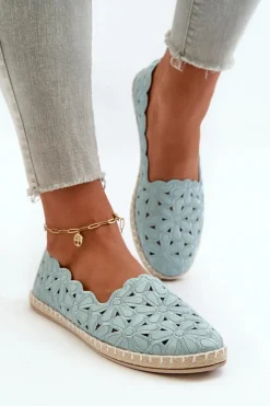 Hot Damskie Wsuwane Baleriny W Kwiaty Niebieskie Vennice Damskie Baleriny Klasyczne