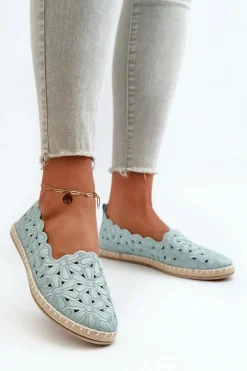 Hot Damskie Wsuwane Baleriny W Kwiaty Niebieskie Vennice Damskie Baleriny Klasyczne