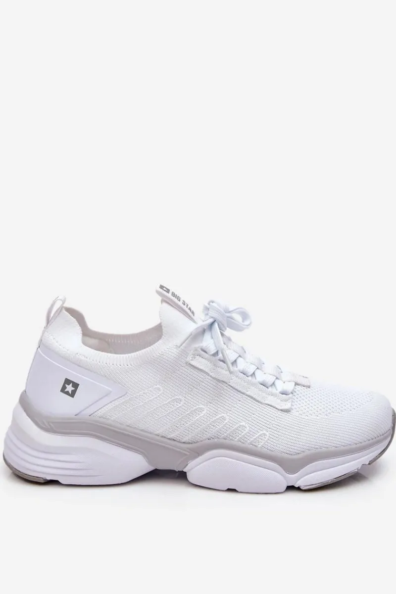 New Big Star Shoes Damskie Wsuwane Buty Sportowe Memory Foam System Big Star LL274A142 Białe