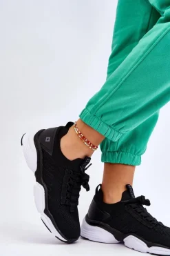 Buty Sportowe Big Star|Sneakersy Damskie>Big Star Shoes Damskie Wsuwane Buty Sportowe Memory Foam System Big Star LL274A146 Czarne