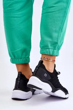 Buty Sportowe Big Star|Sneakersy Damskie></noscript>Big Star Shoes Damskie Wsuwane Buty Sportowe Memory Foam System Big Star LL274A146 Czarne