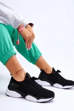 Buty Sportowe Big Star|Sneakersy Damskie></noscript>Big Star Shoes Damskie Wsuwane Buty Sportowe Memory Foam System Big Star LL274A146 Czarne