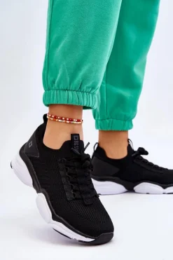 Buty Sportowe Big Star|Sneakersy Damskie></noscript>Big Star Shoes Damskie Wsuwane Buty Sportowe Memory Foam System Big Star LL274A146 Czarne