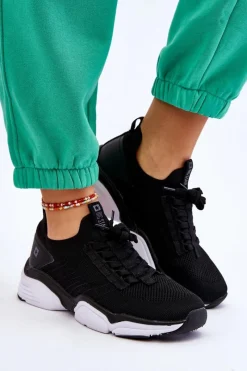 Buty Sportowe Big Star|Sneakersy Damskie></noscript>Big Star Shoes Damskie Wsuwane Buty Sportowe Memory Foam System Big Star LL274A146 Czarne