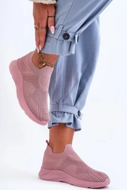 Buty Sportowe Na Platformie|Sneakersy Damskie>Boto Damskie Wsuwane Buty Sportowe Różowe Claris
