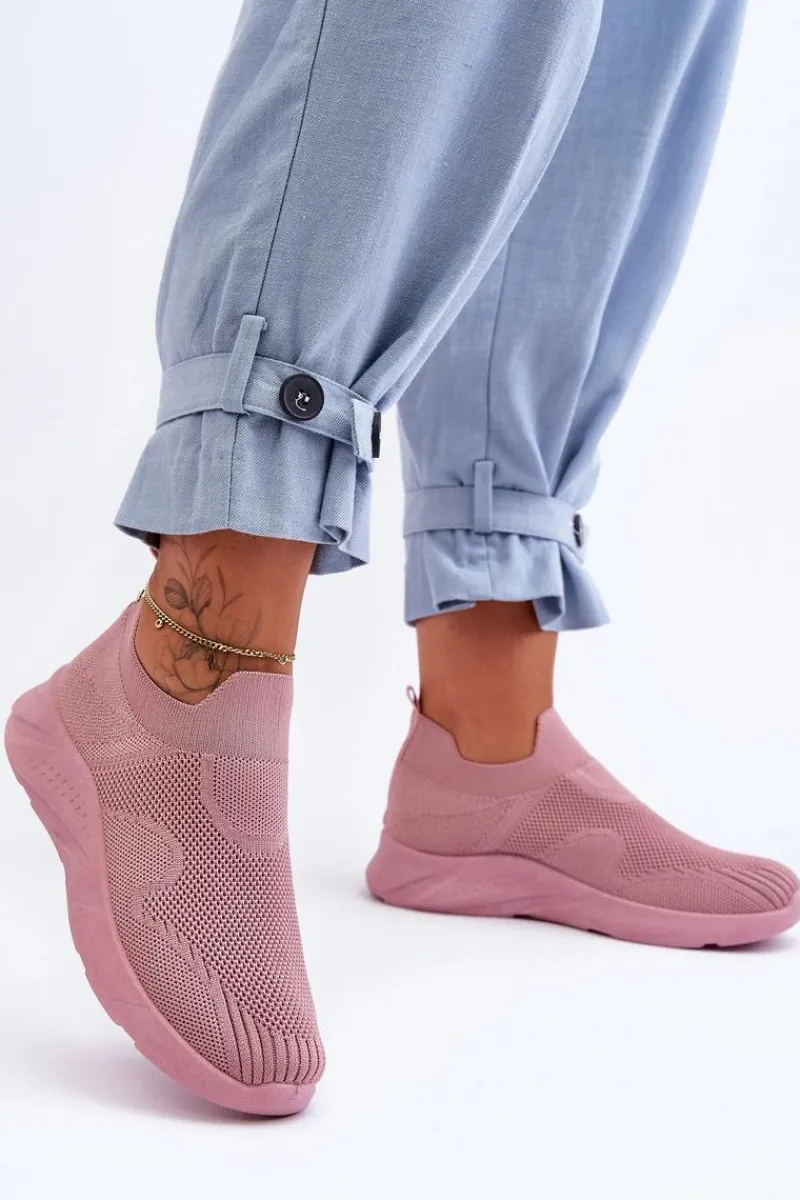 Buty Sportowe Na Platformie|Sneakersy Damskie>Boto Damskie Wsuwane Buty Sportowe Różowe Claris