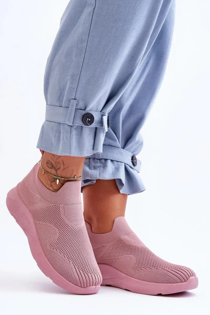 Buty Sportowe Na Platformie|Sneakersy Damskie>Boto Damskie Wsuwane Buty Sportowe Różowe Claris