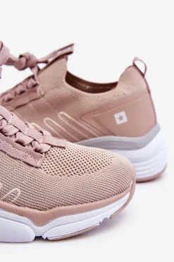 Best Damskie Wsuwane Buty Sportowe Memory Foam System Big Star LL274A141 Nude Damskie Buty Sportowe Big Star|Sneakersy Damskie