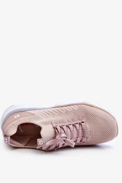 Best Damskie Wsuwane Buty Sportowe Memory Foam System Big Star LL274A141 Nude Damskie Buty Sportowe Big Star|Sneakersy Damskie