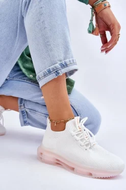 Best Damskie Wsuwane Skarpetkowe Buty JJ2N4079 Białe Damskie Buty Sportowe Na Platformie|Sneakersy Damskie