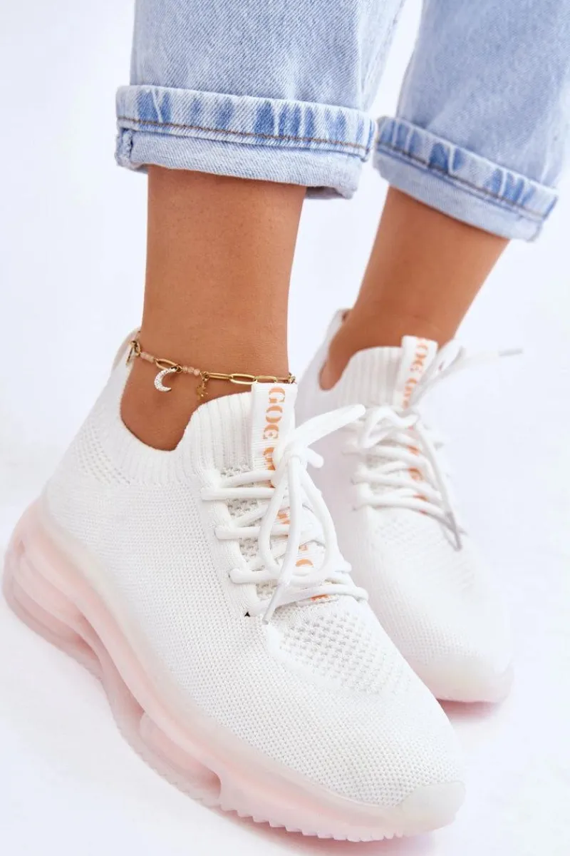 Best Damskie Wsuwane Skarpetkowe Buty JJ2N4079 Białe Damskie Buty Sportowe Na Platformie|Sneakersy Damskie