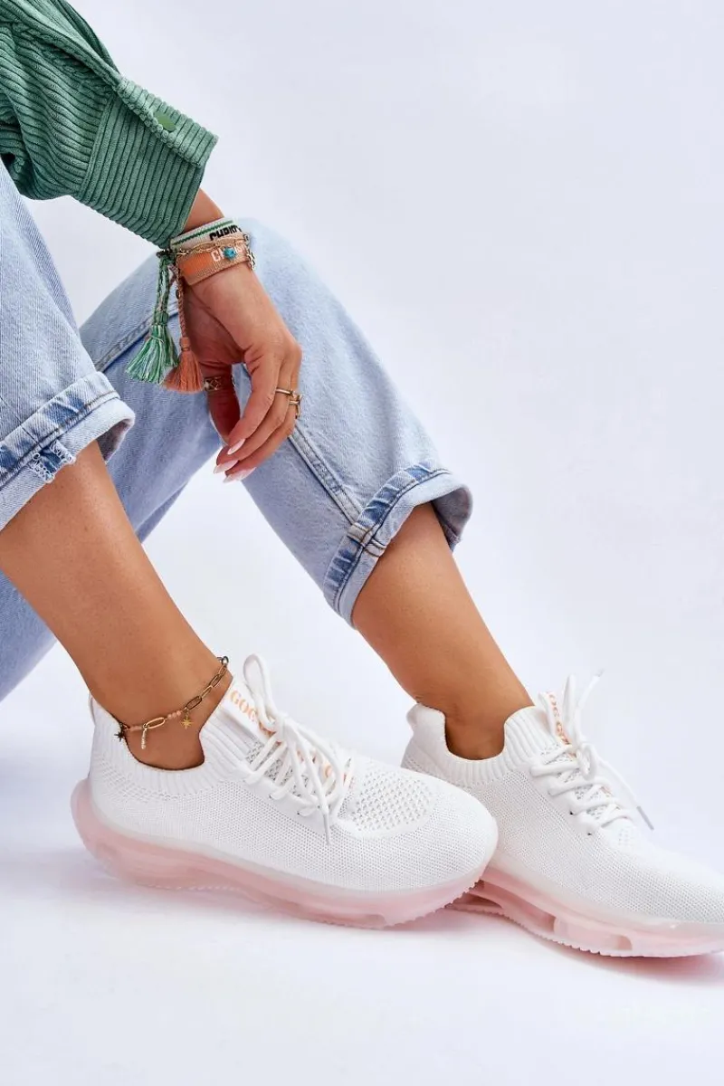 Best Damskie Wsuwane Skarpetkowe Buty JJ2N4079 Białe Damskie Buty Sportowe Na Platformie|Sneakersy Damskie