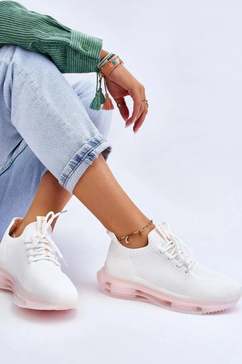 Best Damskie Wsuwane Skarpetkowe Buty JJ2N4079 Białe Damskie Buty Sportowe Na Platformie|Sneakersy Damskie