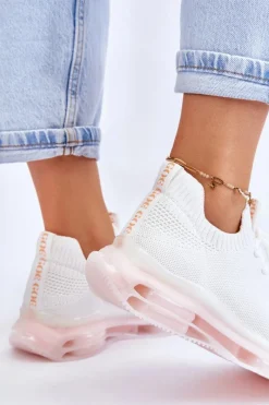 Best Damskie Wsuwane Skarpetkowe Buty JJ2N4079 Białe Damskie Buty Sportowe Na Platformie|Sneakersy Damskie