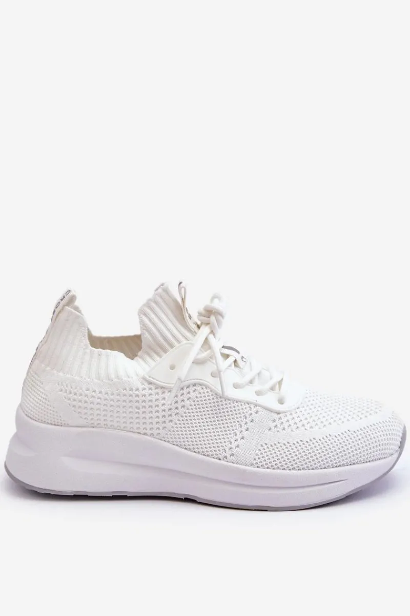 New Damskie Wsuwane Sneakersy LL2R4031C Białe Damskie Buty Sportowe Na Platformie|Sneakersy Damskie
