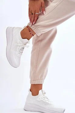 New Damskie Wsuwane Sneakersy LL2R4031C Białe Damskie Buty Sportowe Na Platformie|Sneakersy Damskie