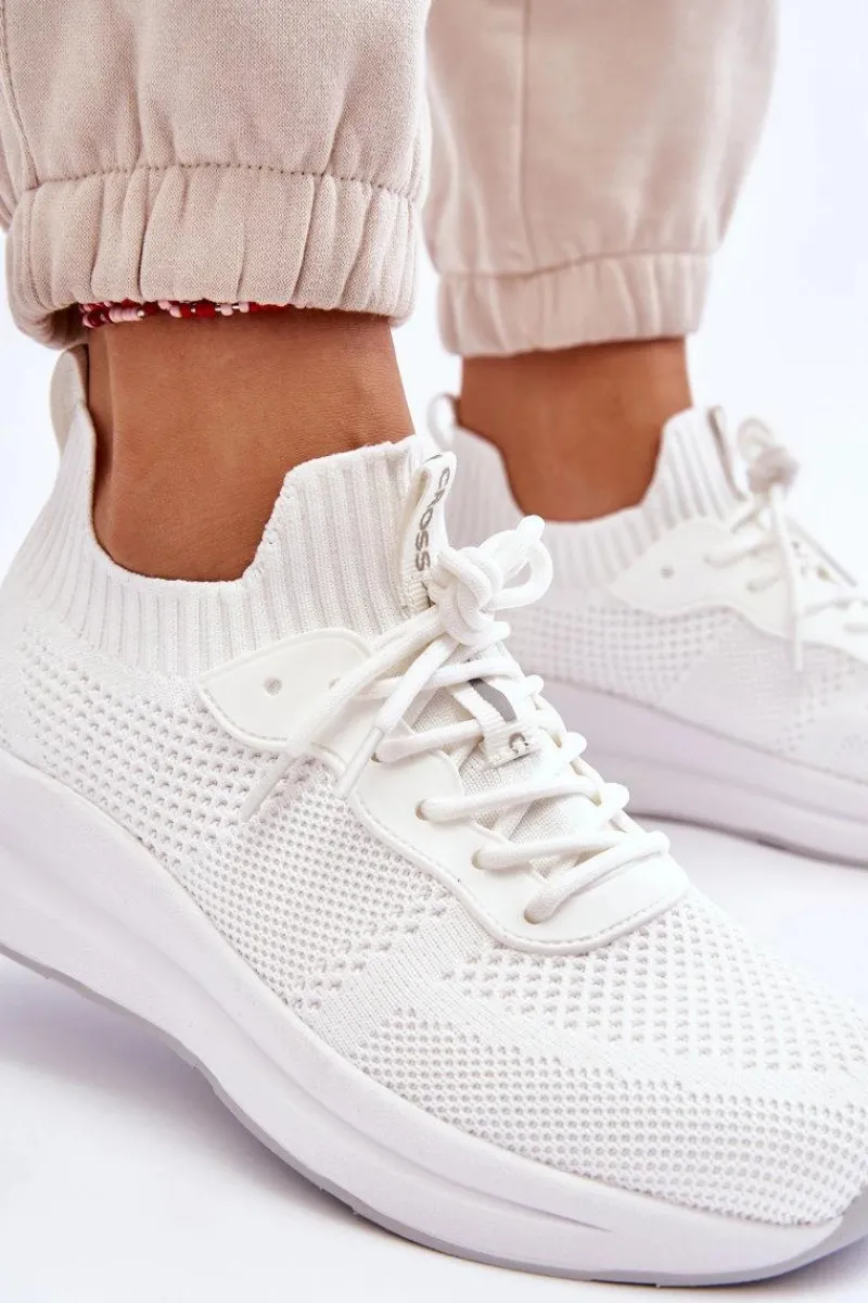 New Damskie Wsuwane Sneakersy LL2R4031C Białe Damskie Buty Sportowe Na Platformie|Sneakersy Damskie