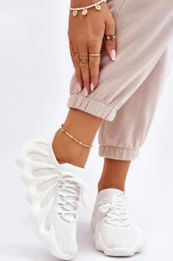 New Damskie Wsuwane Sneakersy Białe Myles Damskie Sneakersy Damskie