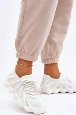 New Damskie Wsuwane Sneakersy Białe Myles Damskie Sneakersy Damskie