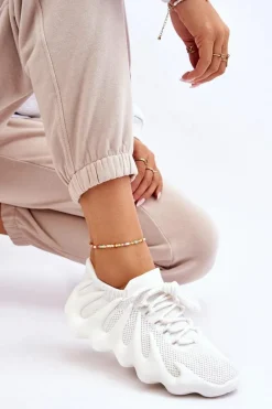 New Damskie Wsuwane Sneakersy Białe Myles Damskie Sneakersy Damskie