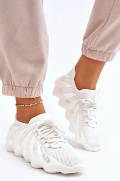 New Damskie Wsuwane Sneakersy Białe Myles Damskie Sneakersy Damskie