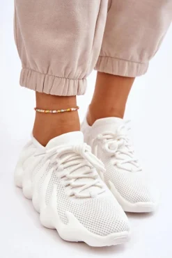 New Damskie Wsuwane Sneakersy Białe Myles Damskie Sneakersy Damskie