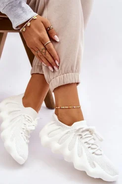 New Damskie Wsuwane Sneakersy Białe Myles Damskie Sneakersy Damskie