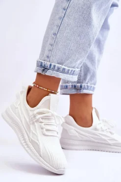 Clearance Big Star Shoes Damskie Wsuwane Sneakersy Big Star LL274712 Białe