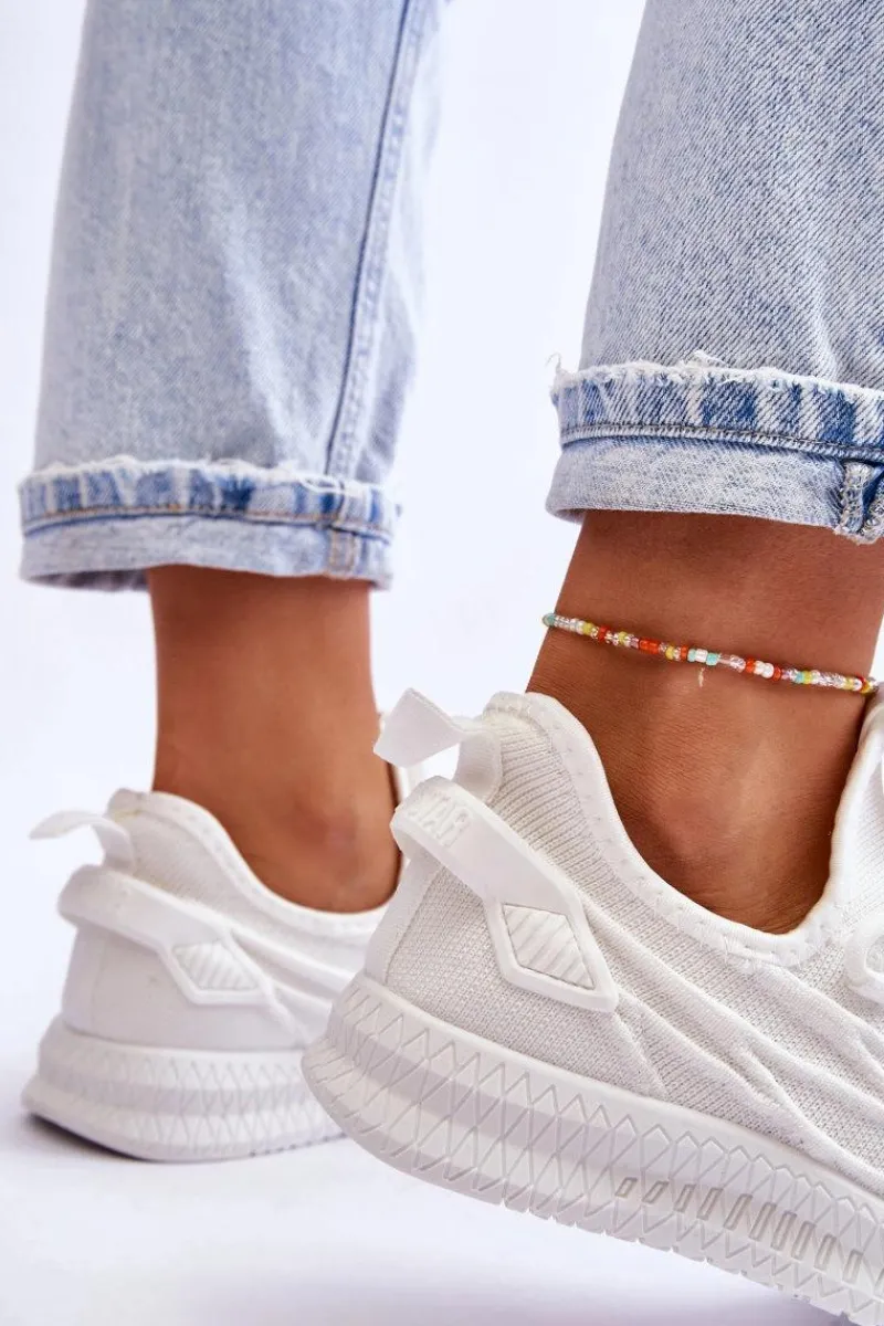 Clearance Big Star Shoes Damskie Wsuwane Sneakersy Big Star LL274712 Białe