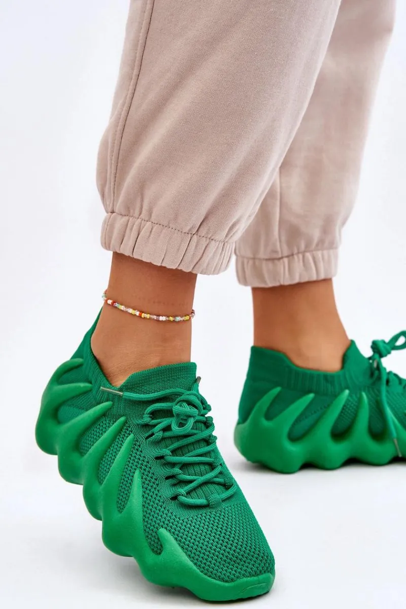 Sneakersy Damskie>Boto Damskie Wsuwane Sneakersy Zielone Myles