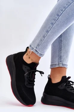 Buty Sportowe Na Platformie|Sneakersy Damskie>Cross Jeans Damskie Wsuwane Sneakersy LL2R4032C Czarne Czarny