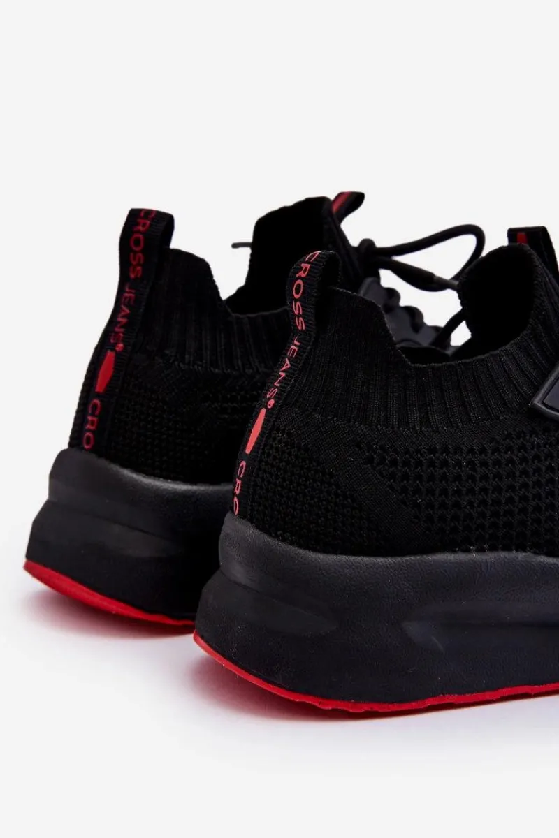 Buty Sportowe Na Platformie|Sneakersy Damskie>Cross Jeans Damskie Wsuwane Sneakersy LL2R4032C Czarne Czarny