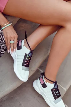 New Damskie Wsuwane Sportowe Buty Sneakersy Białe Klayra Damskie Buty Sportowe Na Platformie|Sneakersy Damskie