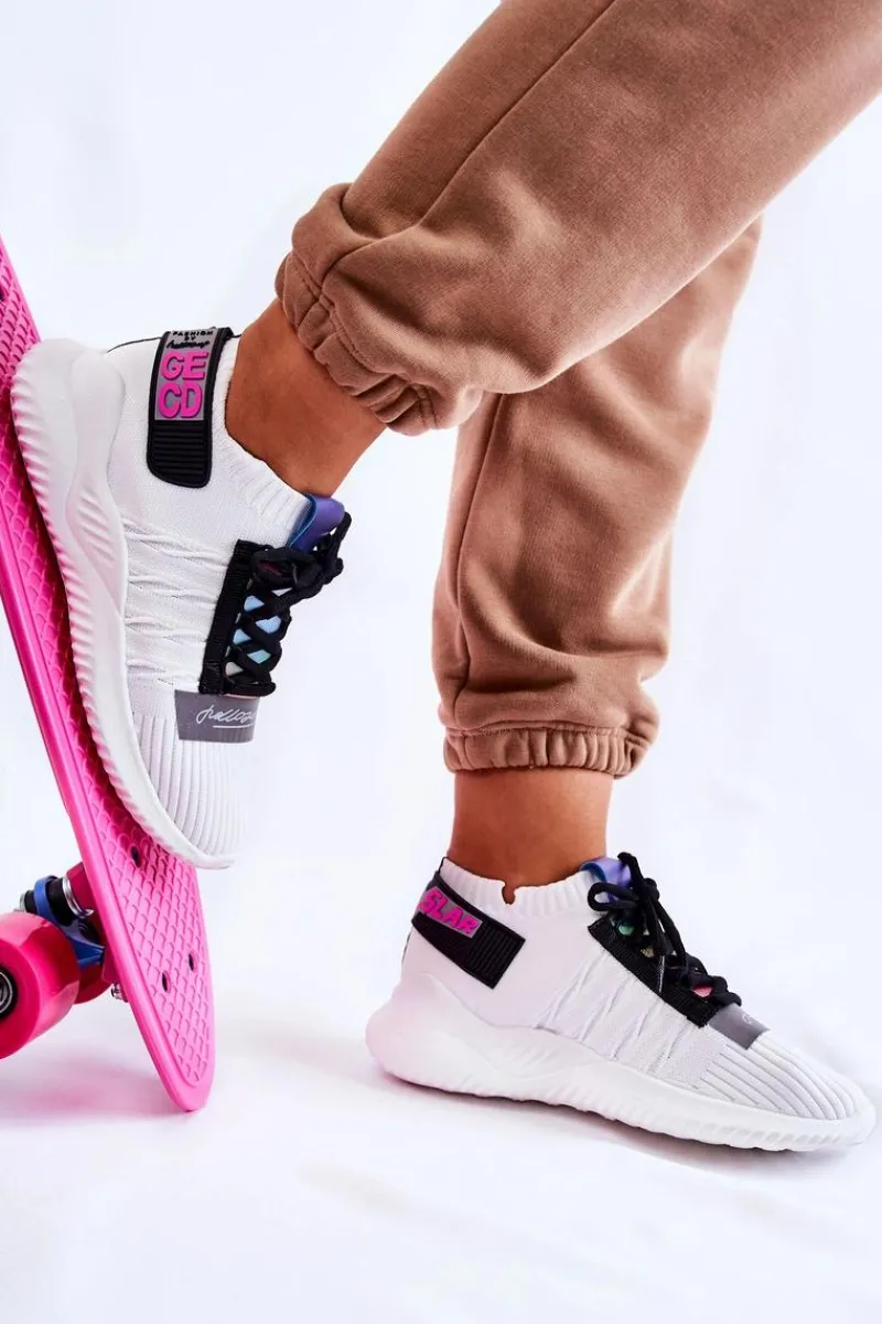 New Damskie Wsuwane Sportowe Buty Sneakersy Białe Klayra Damskie Buty Sportowe Na Platformie|Sneakersy Damskie