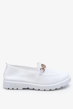 New Damskie Wsuwane Tenisówki Slip-On Z Ozdobą Białe Alena Damskie Trampki Damskie Slip-On|Trampki Damskie Niskie