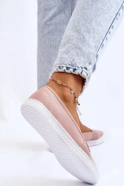 Trampki Damskie Slip-On|Trampki Damskie Big Star></noscript>Big Star Shoes Damskie Wsuwane Tenisówki Big Star LL274202 Nude