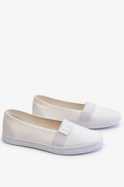 Sale Big Star Shoes Damskie Wsuwane Tenisówki Big Star LL274201 Białe