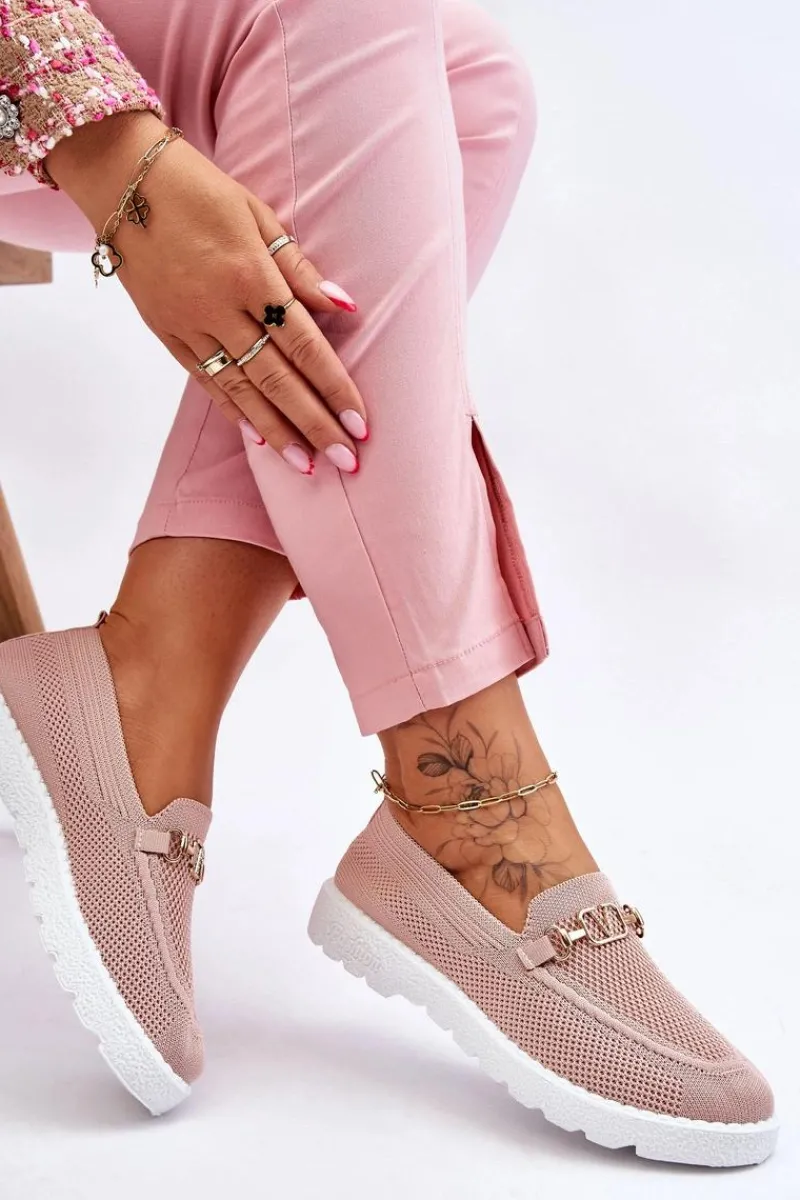 Trampki Damskie Slip-On|Trampki Damskie Niskie>Boto Damskie Wsuwane Tenisówki Slip-On Z Ozdobą Różowe Alena