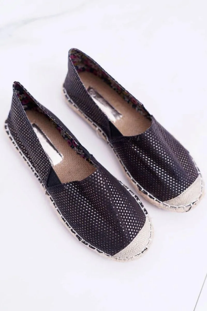 Clearance Boto Damskie Wsuwane Złote Espadryle Cekiny Ques